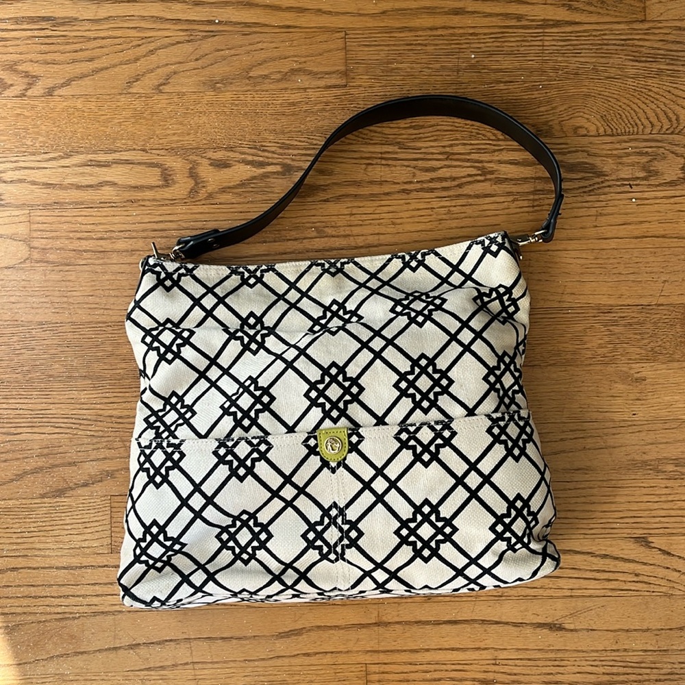 Spartina 449 Daufuskie island linen and leather tote